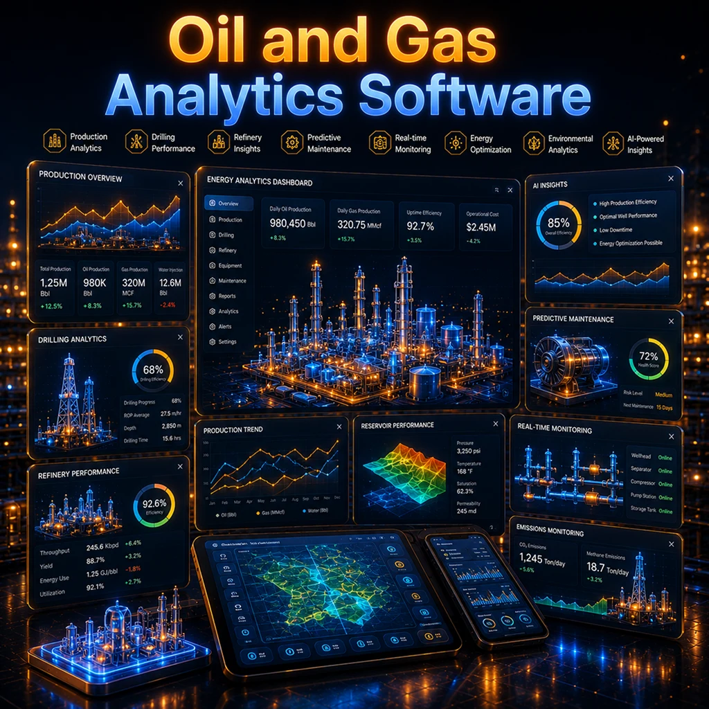 Oil and gas analytics software development services
